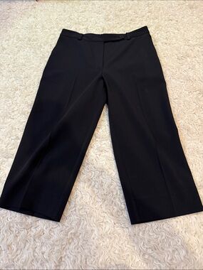 Womens Black Dress Pants short - Classic Straight Fit